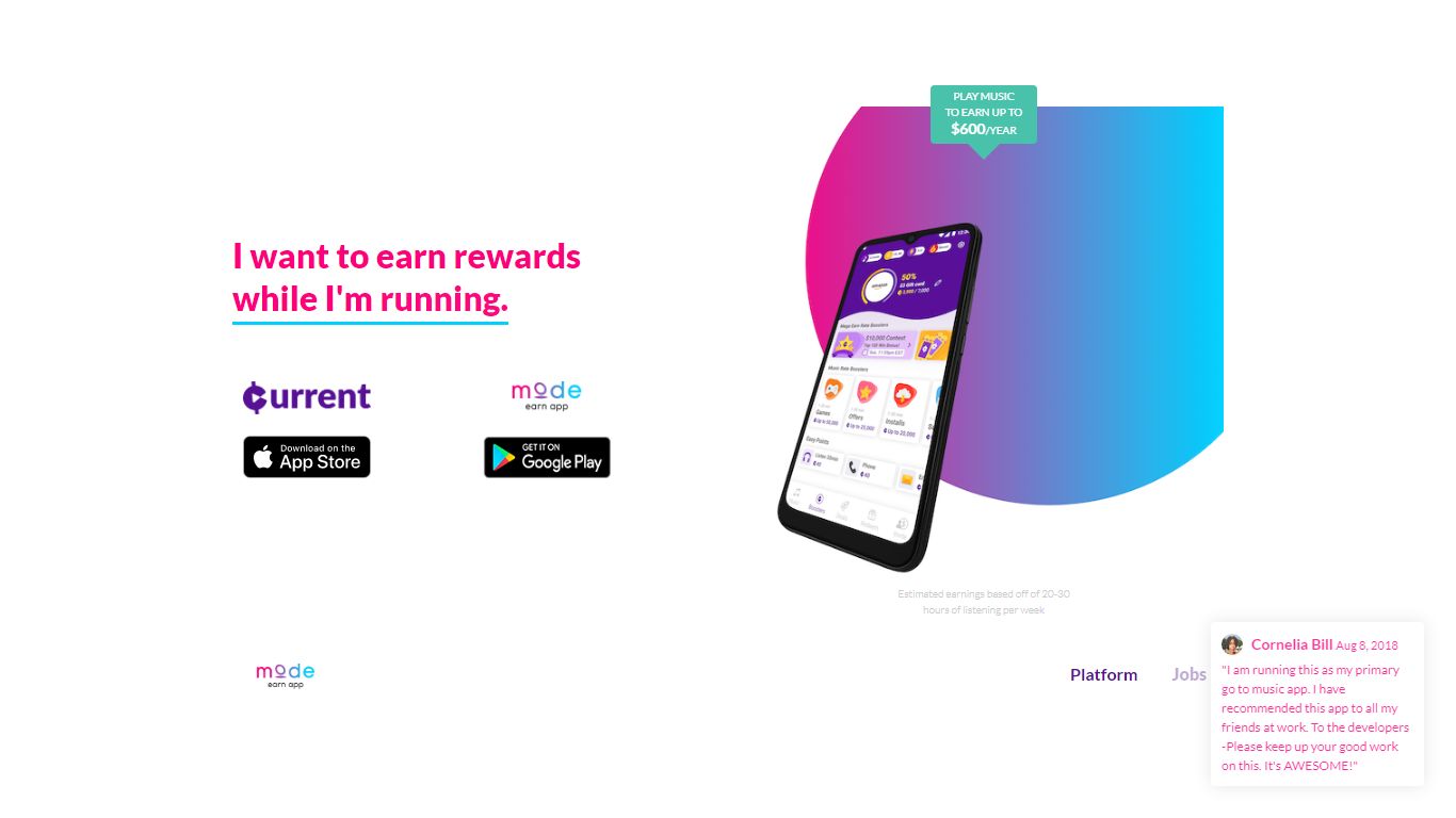 Mode Mobile - Make Money On Earn App - Current